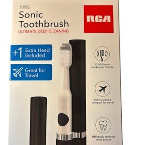 RCA Sonic Toothbrush-Ultimate Deep Cleaning-RC 1001 C & 1 Extra Head Included